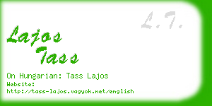 lajos tass business card